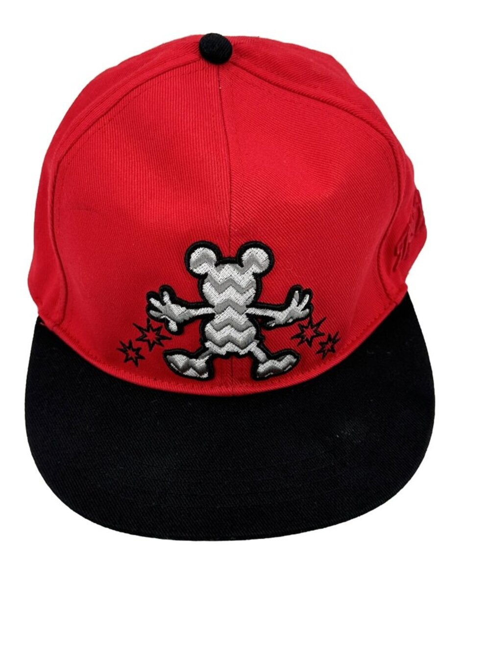Disney Mickey 1928 Baseball Cap Snapback Red Black Fitted Cotton
